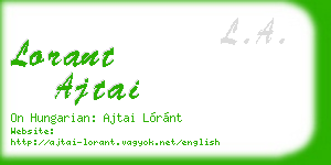 lorant ajtai business card