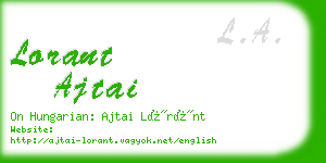 lorant ajtai business card